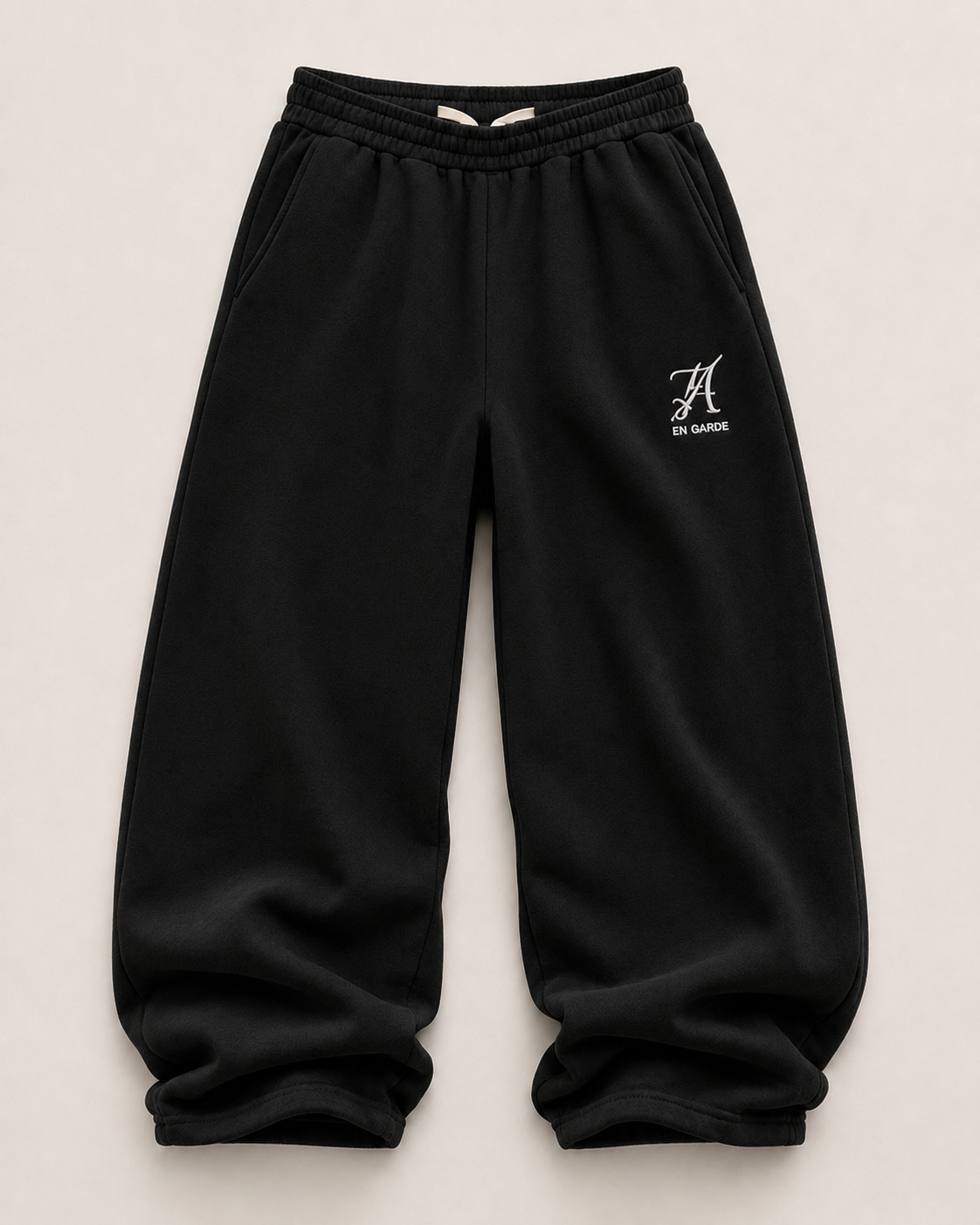 Varsity Issue Wide-Leg Sweatpant - "Black"