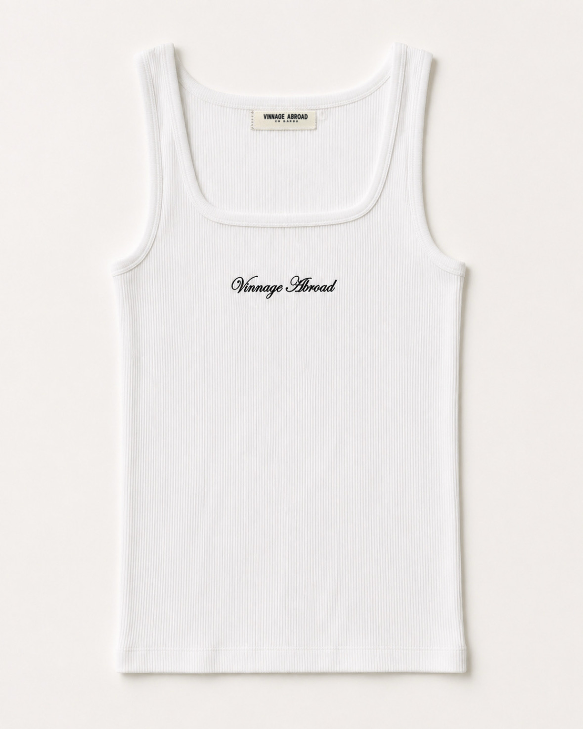Thrice Logo Square Collar Tank - "White"