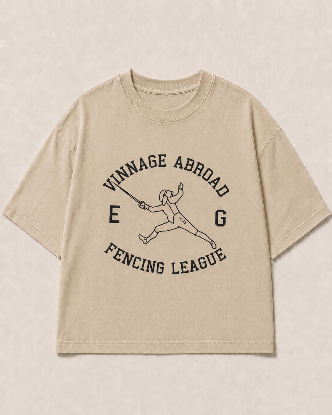 Club Fencing Tee w Fencing Man Insignia