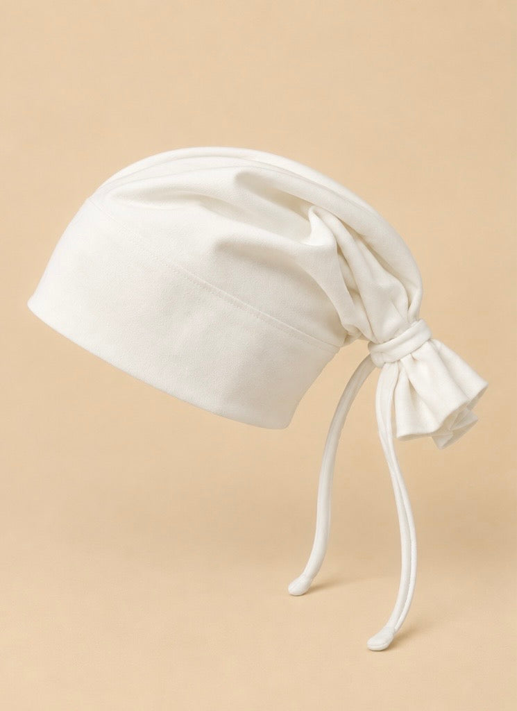 Varsity Issue Tie-Knot Beanie "White"