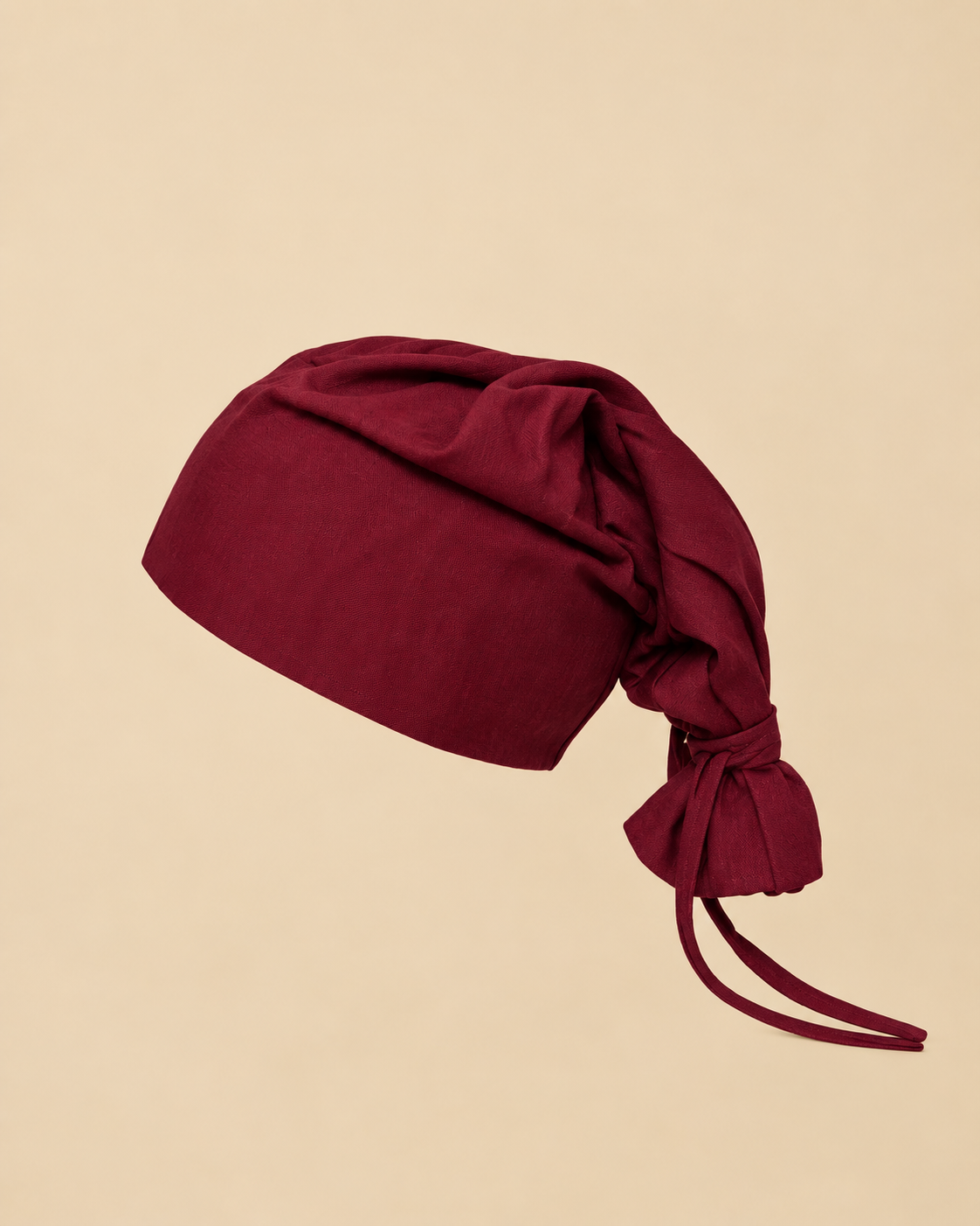 Varsity Issue Tie-Knot Beanie "Burgundy"