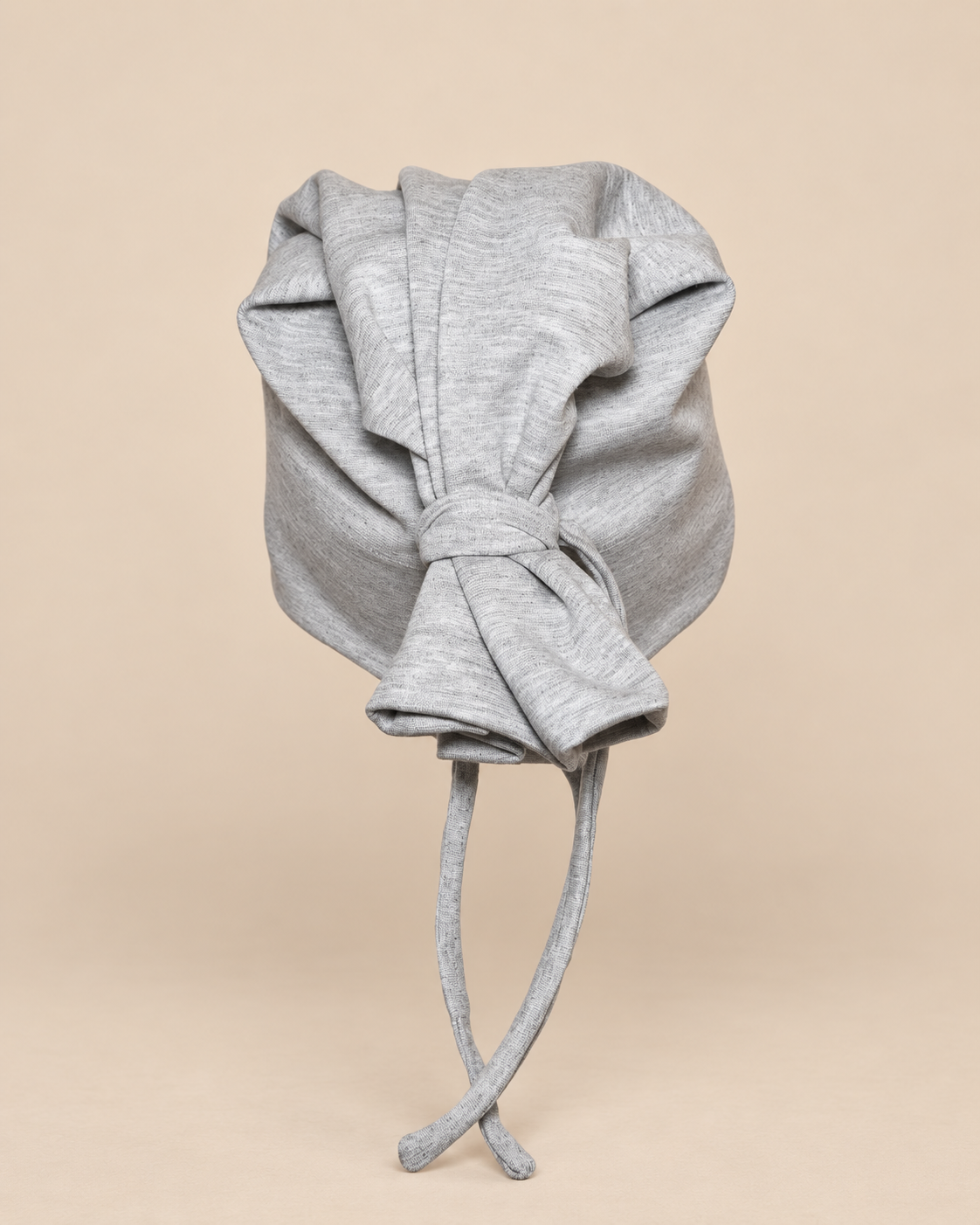 Varsity Issue Tie-Knot Beanie "Heather Grey"-3
