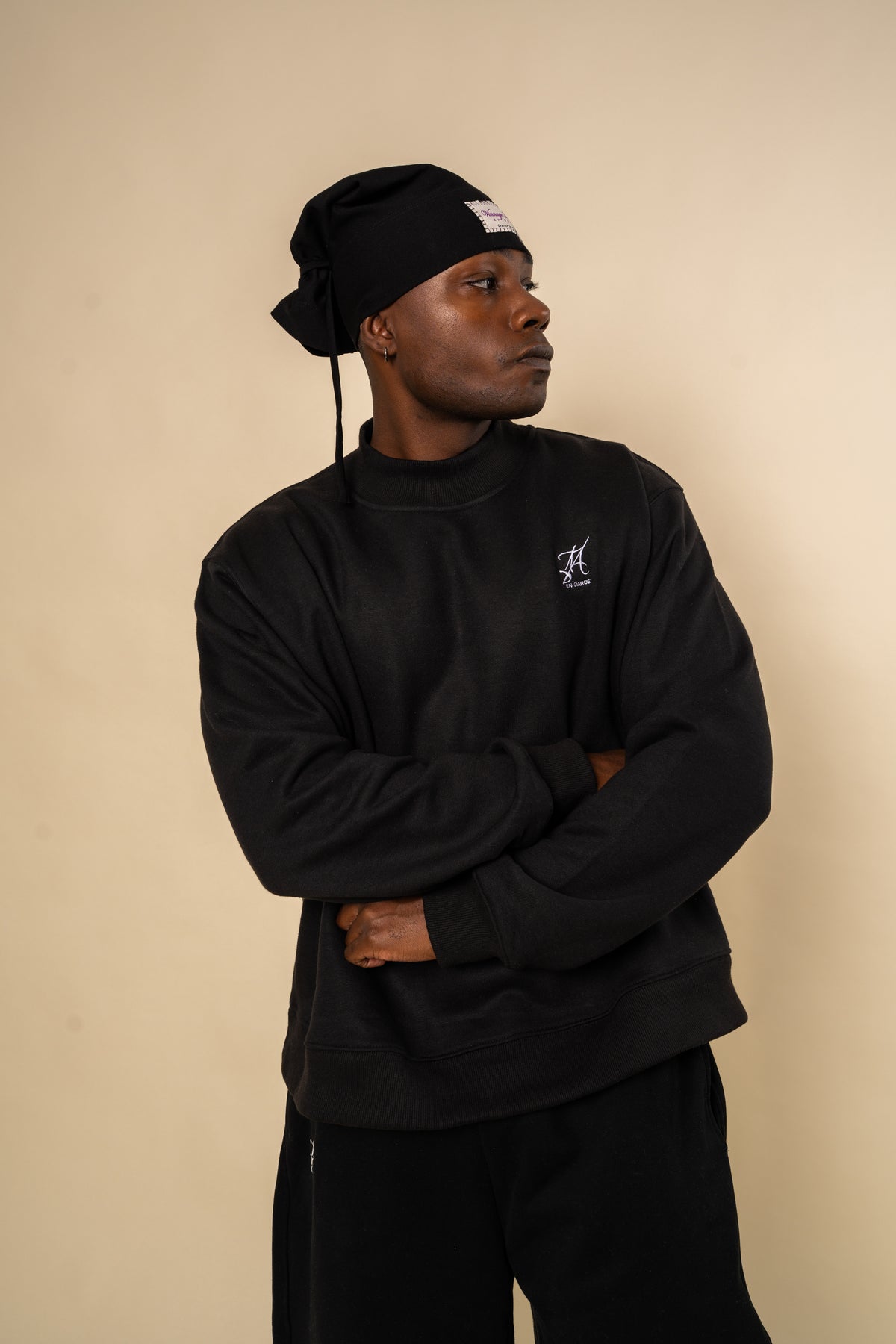 Varsity Issue Mock Neck - "Black"