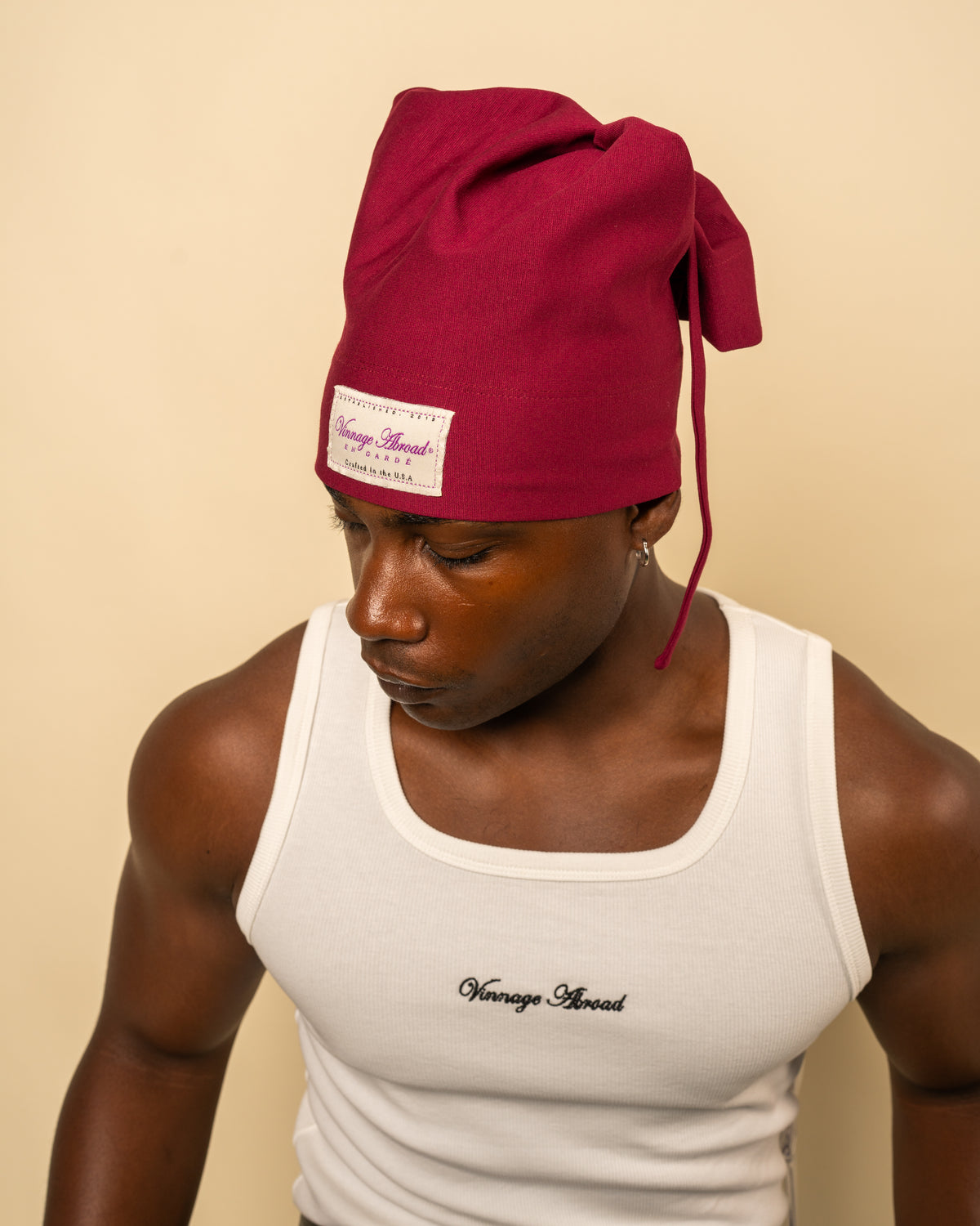 Varsity Issue Tie-Knot Beanie "Burgundy"