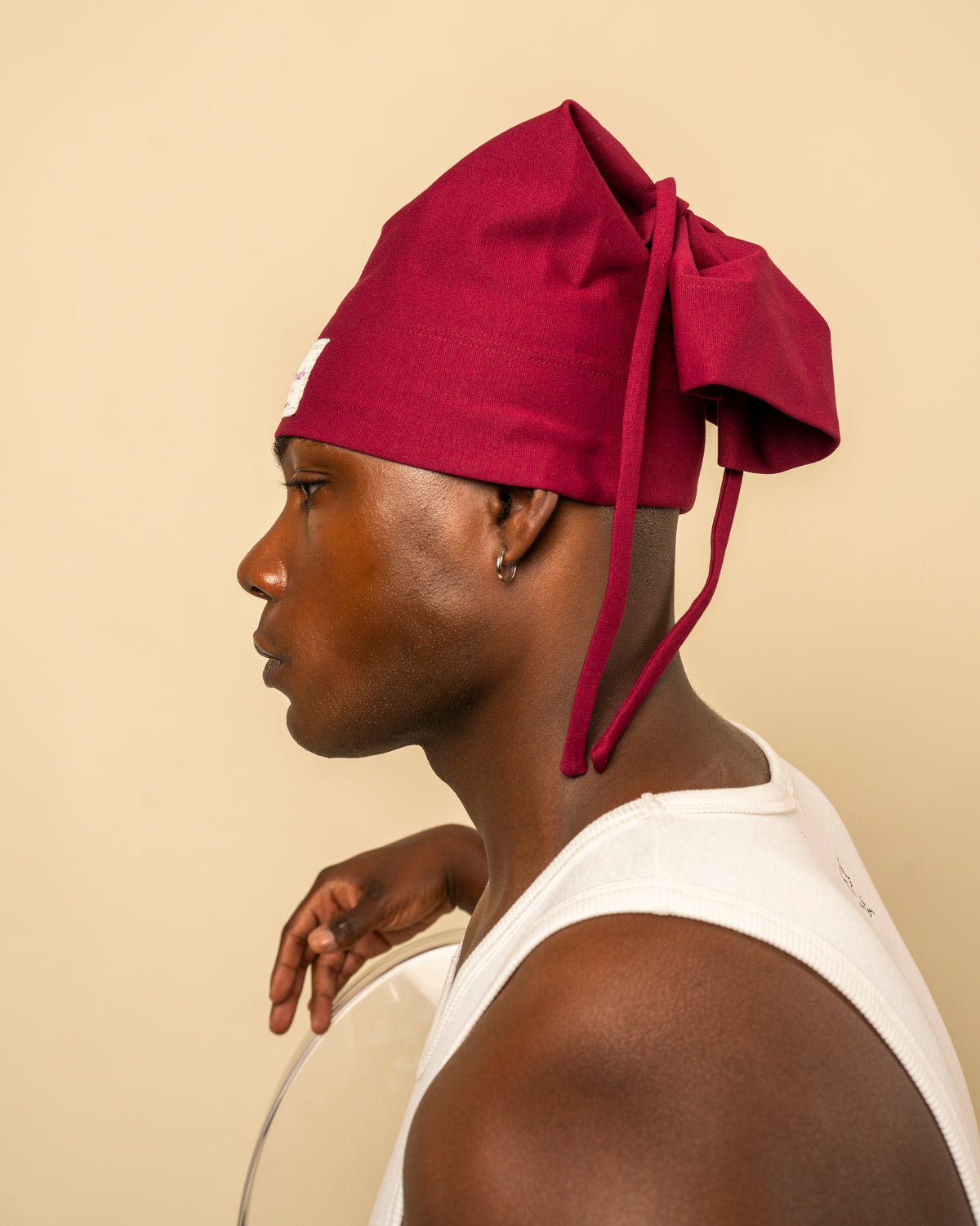 Varsity Issue Tie-Knot Beanie "Burgundy"-3