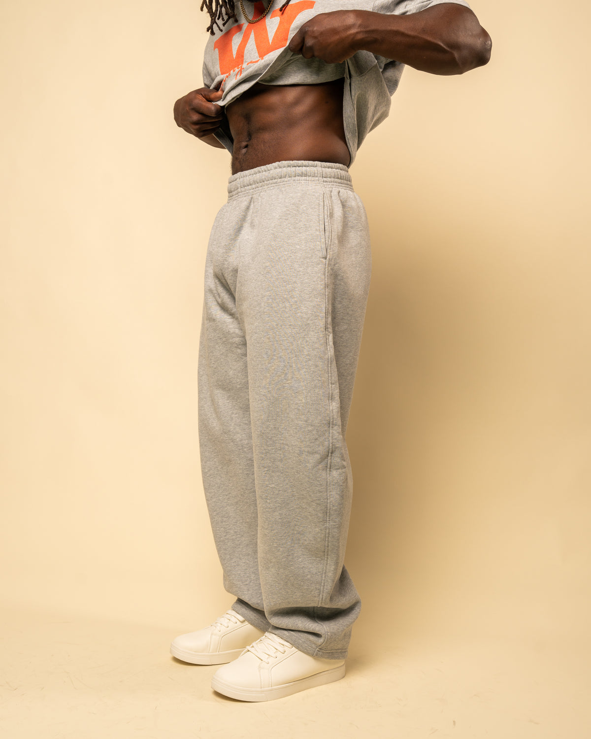 Varsity Issue Wide-Leg Sweatpant - "Gray"